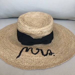 Kate Spade “Mrs” straw hat